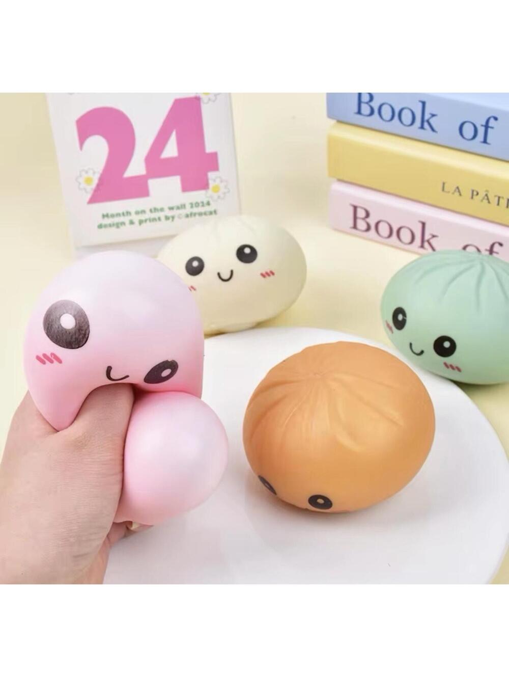 Lot of 6 Squishy Dumpling Sensory Fidget Toy Blind Box Cute Squeeze StressRelief
